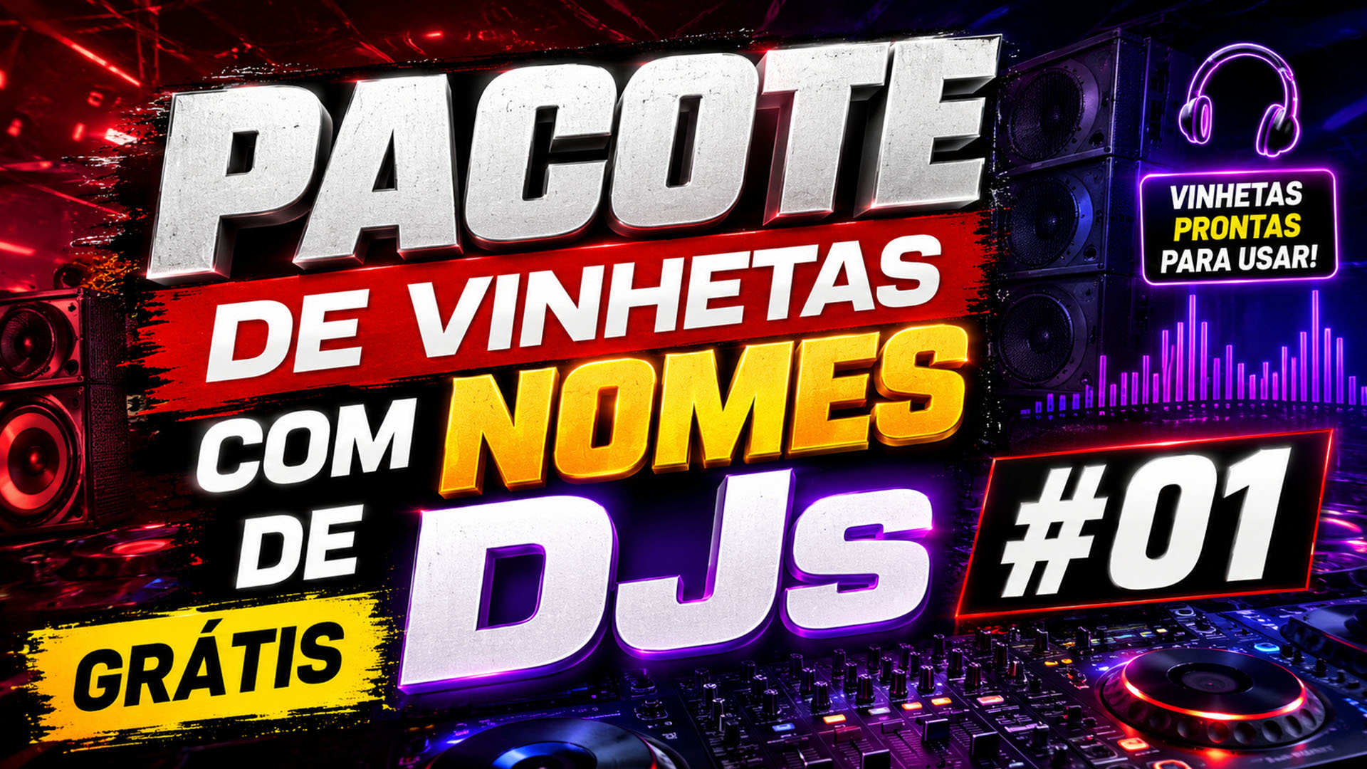 Pacote de vinhetas grátis para DJs com nomes personalizados